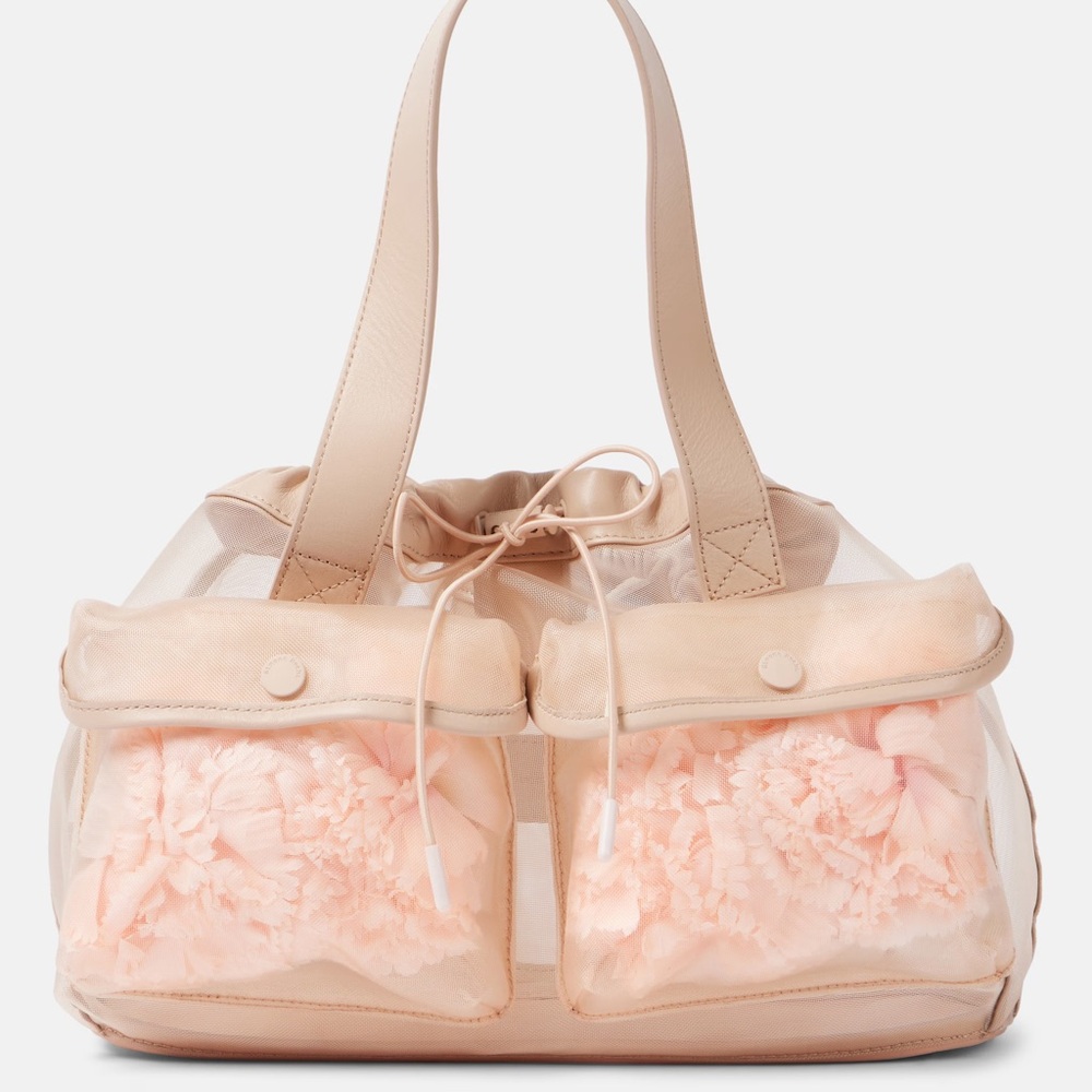 SIMONE ROCHA Carnation Pocket leather-trimmed tote bag